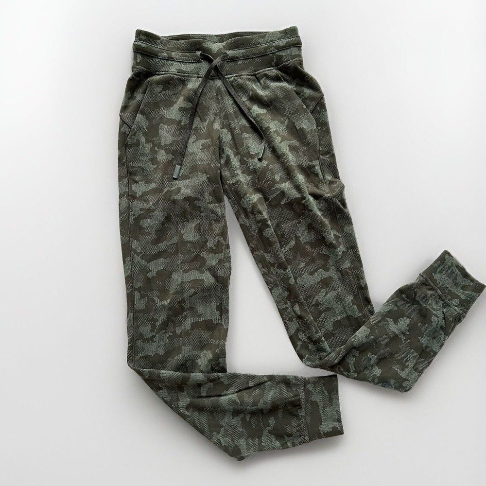 Lululemon Womens 2 Ready to Rulu Jogger 29"Heritage Camo Dark Olive Green Twill